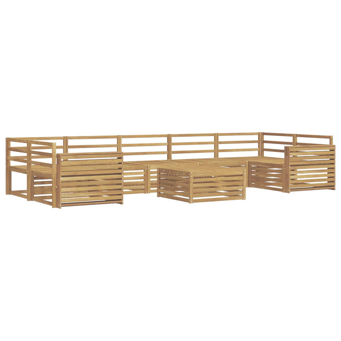 Set de canapele de exterior 8 pcs Alb Lemn Solid de Acacia WALTI
