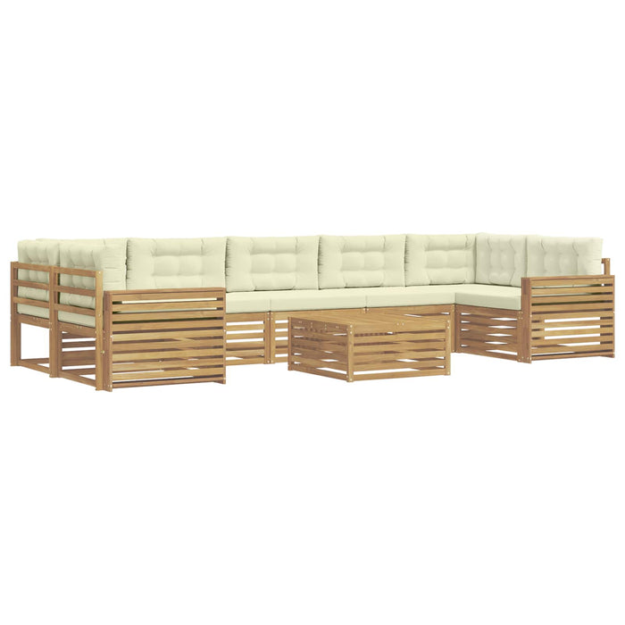 Set de canapele de exterior 8 pcs Alb și crem - WALTI WALTI