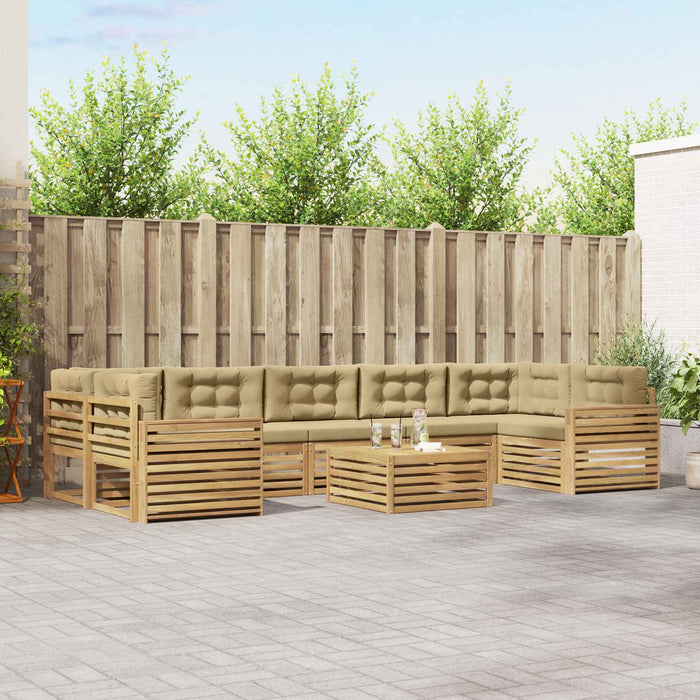 Set de canapele de exterior 8 pcs Alb și Bej - WALTI WALTI