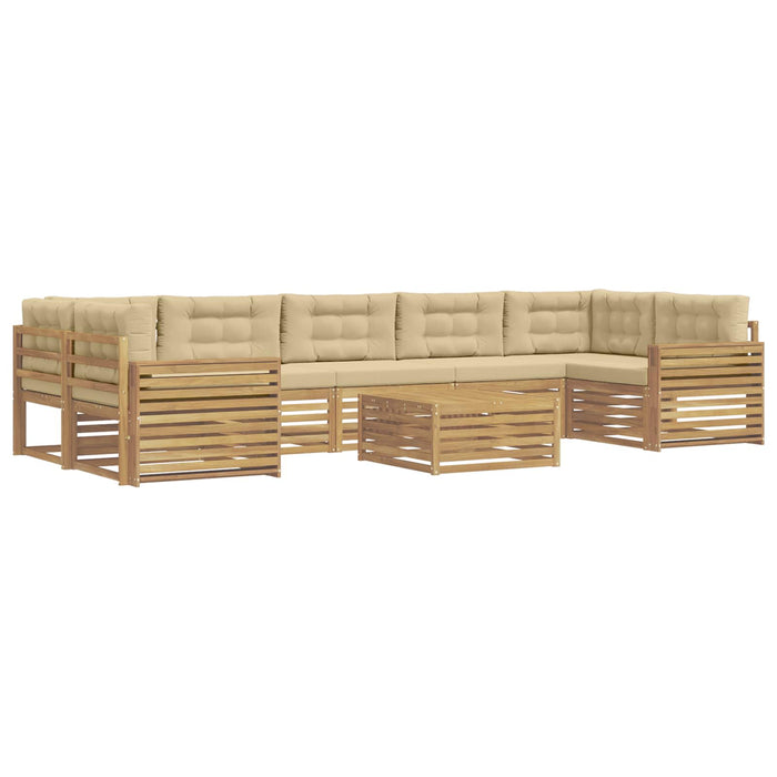Set de canapele de exterior 8 pcs Alb și Bej - WALTI WALTI