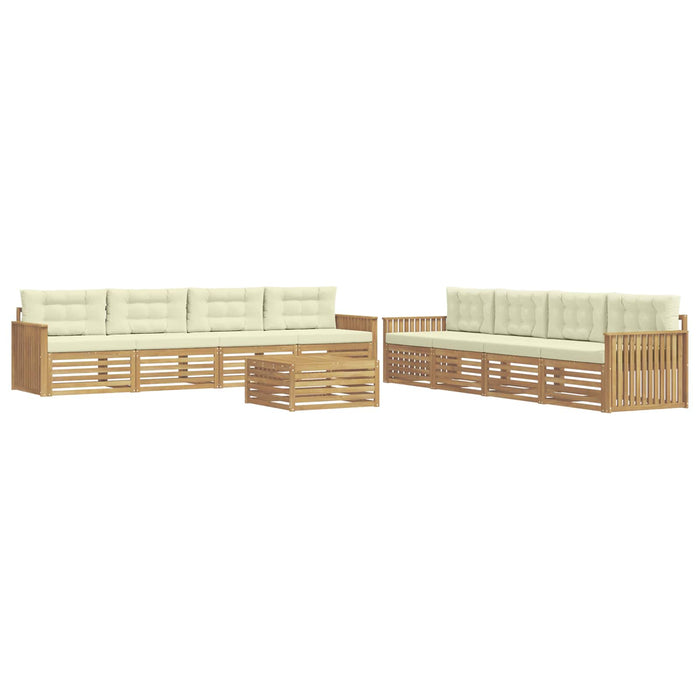 Set de canapele de exterior 9 pcs Alb și crem - WALTI WALTI