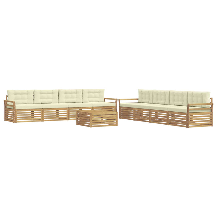 Set de canapele de exterior 9 pcs Alb și crem - WALTI WALTI