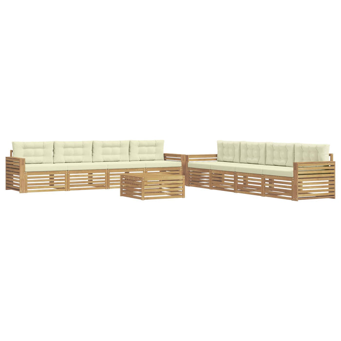 Set de canapele de exterior 9 pcs Alb și crem - WALTI WALTI