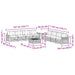 Set de canapele de exterior 9 pcs Alb și crem - WALTI WALTI
