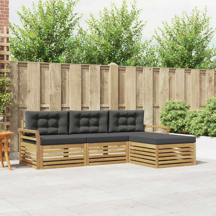 Set de canapele de exterior 4 pcs Alb și antracit - WALTI WALTI