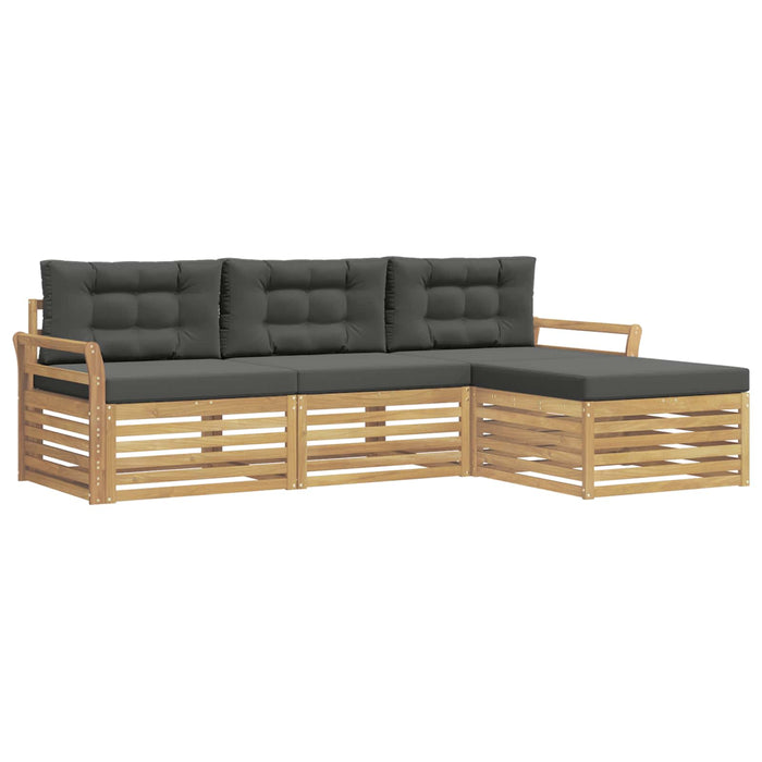 Set de canapele de exterior 4 pcs Alb și antracit - WALTI WALTI