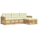 Set de canapele de exterior 4 pcs Alb și crem - WALTI WALTI