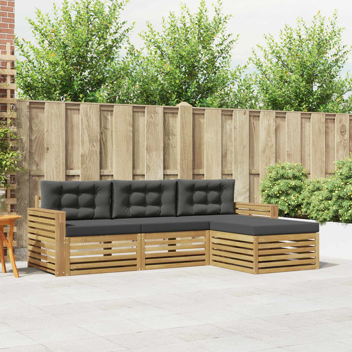 Set de canapele de exterior 4 pcs Alb și antracit - WALTI WALTI
