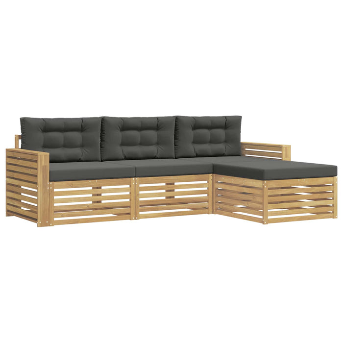 Set de canapele de exterior 4 pcs Alb și antracit - WALTI WALTI