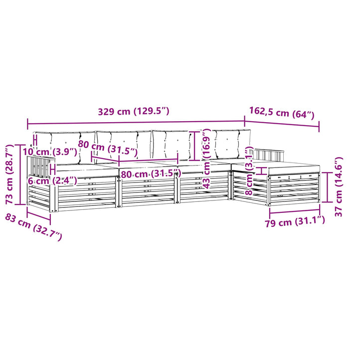 Set de canapele de exterior 5 pcs Alb și gri deschis Poliester WALTI