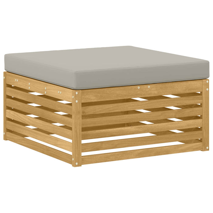 Set de canapele de exterior 6 pcs Alb și gri deschis WALTI