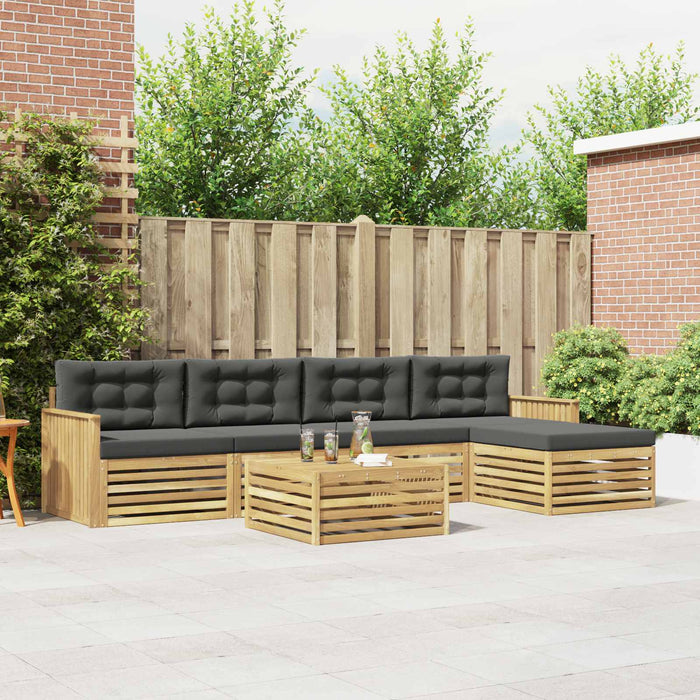 Set de canapele de exterior 6 pcs Alb și antracit WALTI