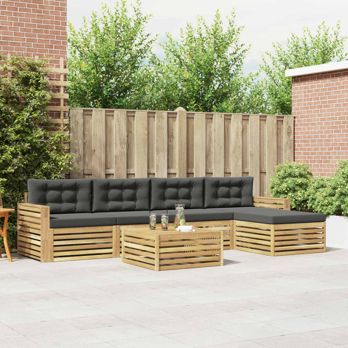 Set de canapele de exterior 6 pcs Alb și antracit WALTI
