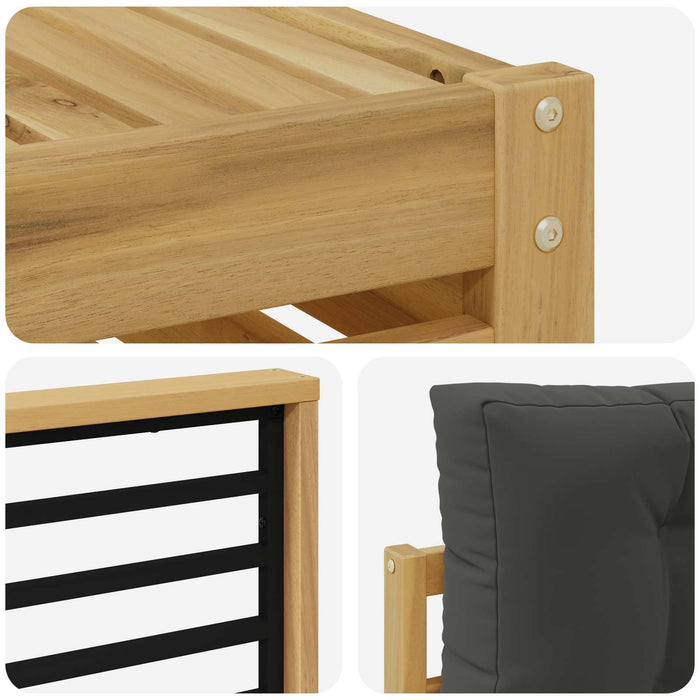 Set de canapele de exterior 7 pcs Alb și antracit Poliester WALTI