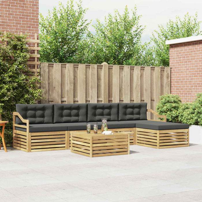Set de canapele de exterior 6 pcs Alb și antracit WALTI