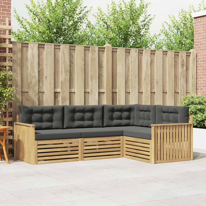 Set de canapele de exterior 4 pcs Alb și antracit WALTI