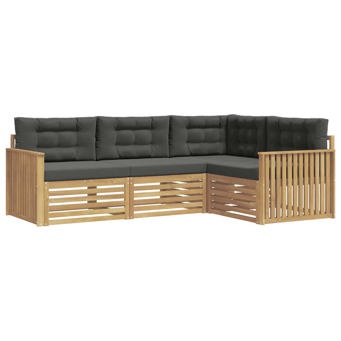 Set de canapele de exterior 4 pcs Alb și antracit WALTI