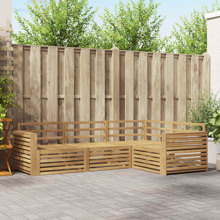 Set de canapele de exterior 4 pcs Alb 251,5 x 172,5 x 73 cm WALTI