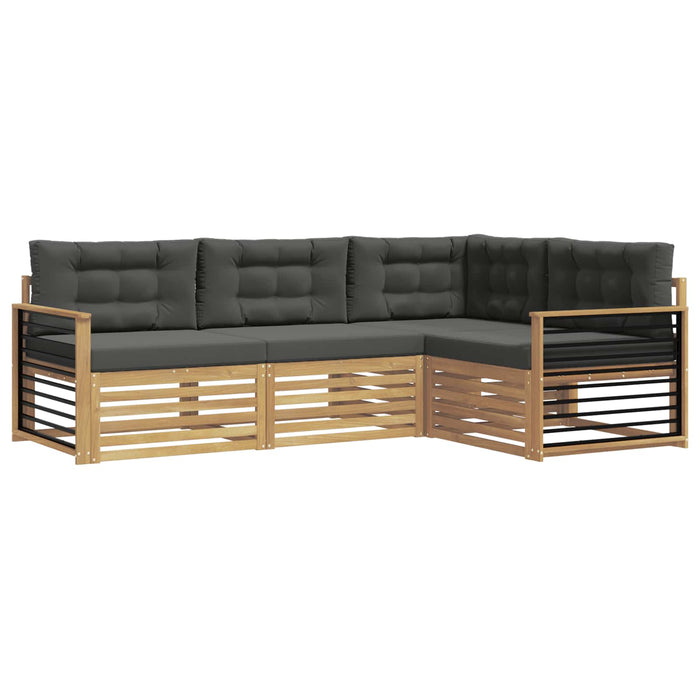 Set de canapele de exterior 5 pcs Alb și antracit Poliester WALTI