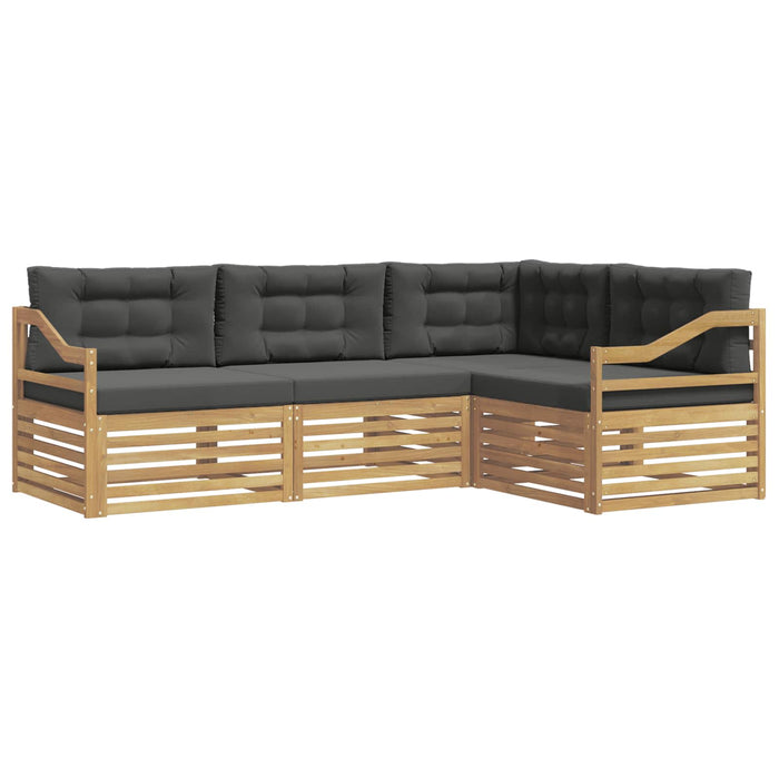 Set de canapele de exterior 4 pcs Alb și antracit WALTI