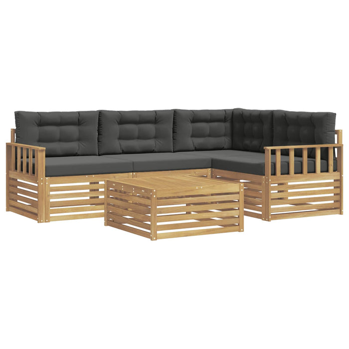 Set de canapele de exterior 6 pcs Alb și antracit Poliester WALTI