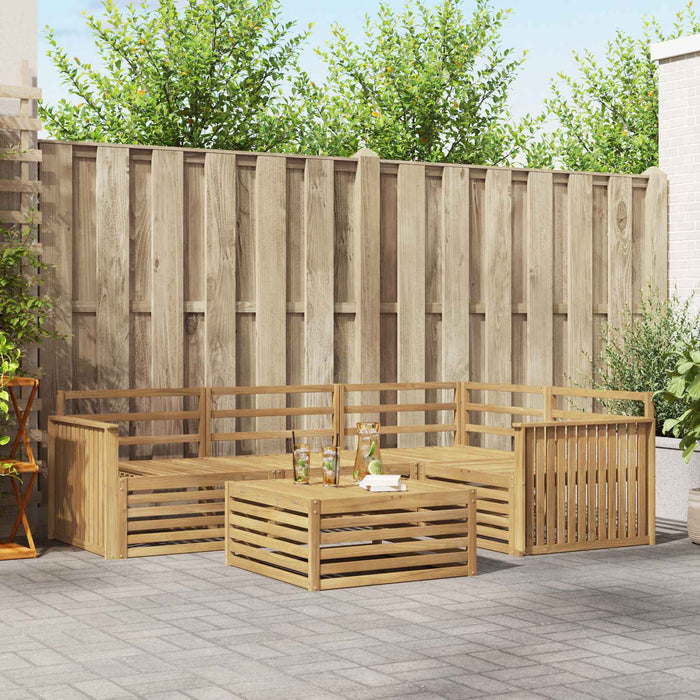 Set de canapele de exterior 5 pcs Alb 79 x 79 x 37 cm WALTI