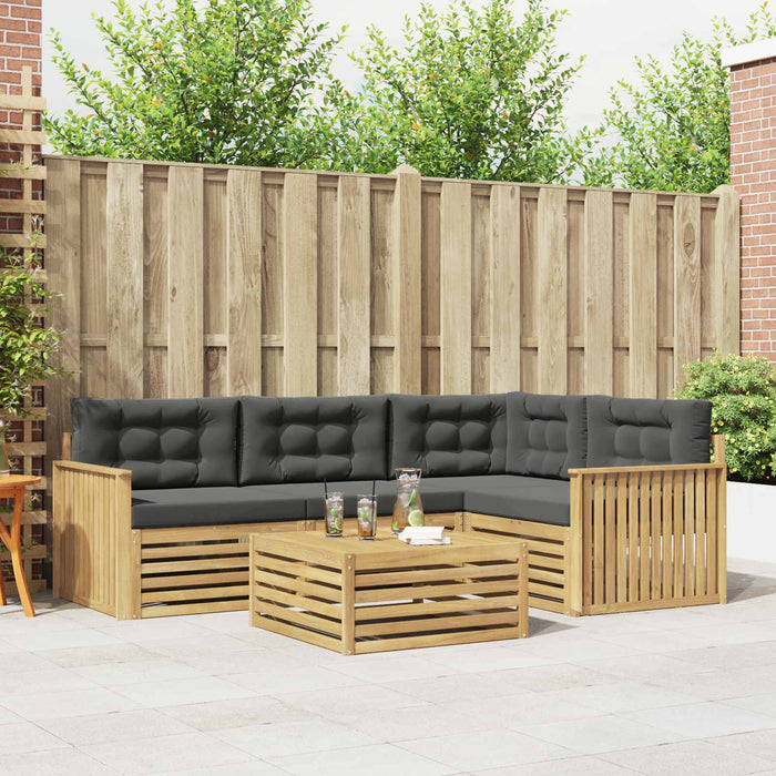 Set de canapele de exterior 5 pcs Alb și antracit WALTI