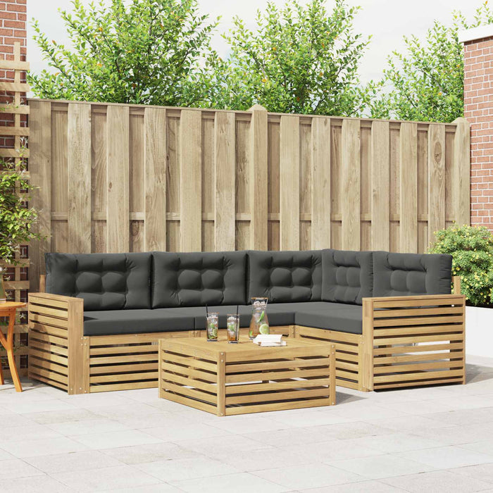 Set de canapele de exterior 5 pcs Alb și antracit WALTI