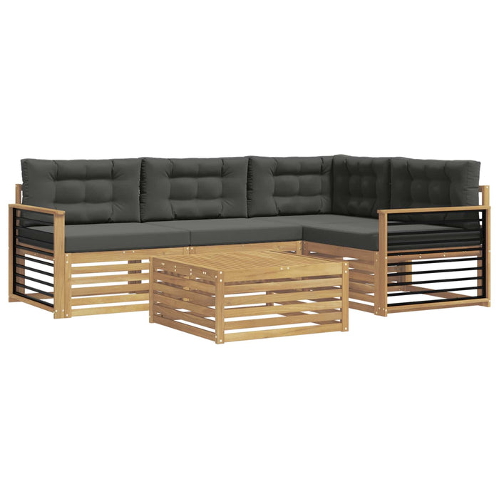 Set de canapele de exterior 6 pcs Alb și antracit Poliester WALTI