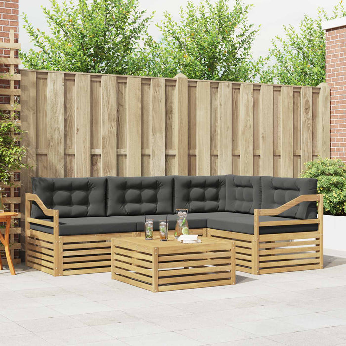 Set de canapele de exterior 5 pcs Alb și antracit Poliester WALTI