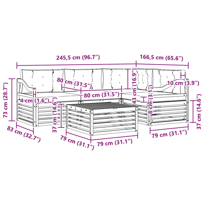 Set de canapele de exterior 5 pcs Alb și antracit Poliester WALTI