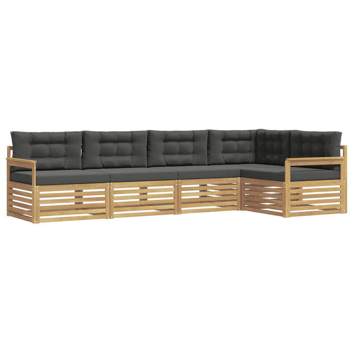 Set de canapele de exterior 6 pcs Alb și antracit Poliester WALTI