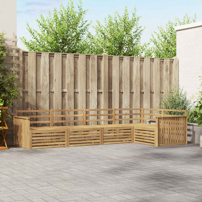 Set de canapele de exterior 5 pcs Alb 327 x 168,5 x 73 cm WALTI