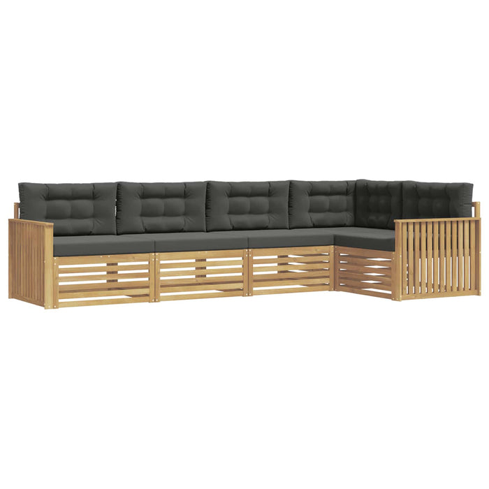 Set de canapele de exterior 5 pcs Alb și antracit WALTI