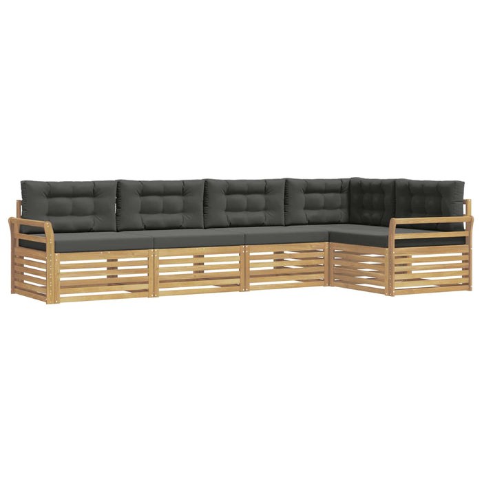 Set de canapele de exterior 5 pcs Alb și antracit WALTI