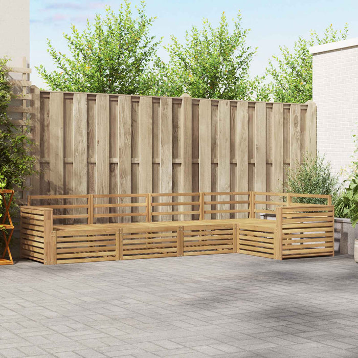 Set de canapele de exterior 5 pcs Alb 331 x 172,5 x 73 cm WALTI