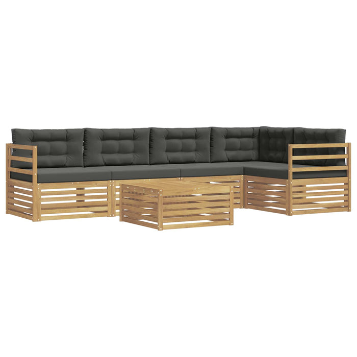Set de canapele de exterior 6 pcs Alb și antracit Poliester WALTI