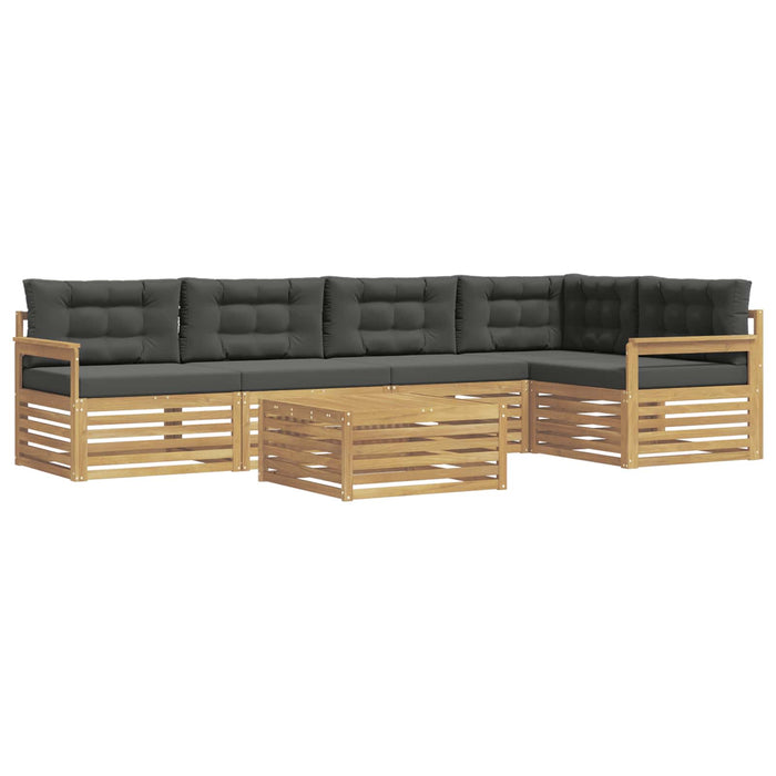Set de canapele de exterior 6 pcs Alb și antracit Poliester WALTI