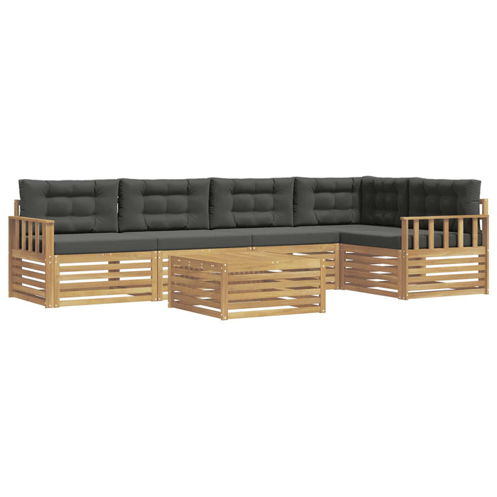 Set de canapele de exterior 6 pcs Alb și antracit Poliester WALTI