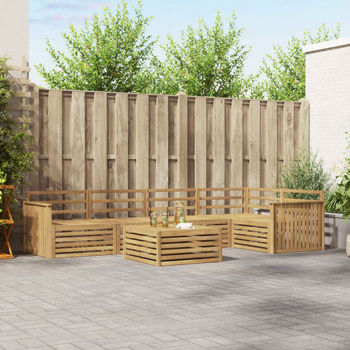 Set de canapele de exterior 6 pcs Alb 79 x 79 x 37 cm WALTI