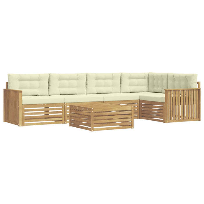 Set de canapele de exterior 6 pcs Alb și crem 79 x 79 x 37 cm - WALTI WALTI