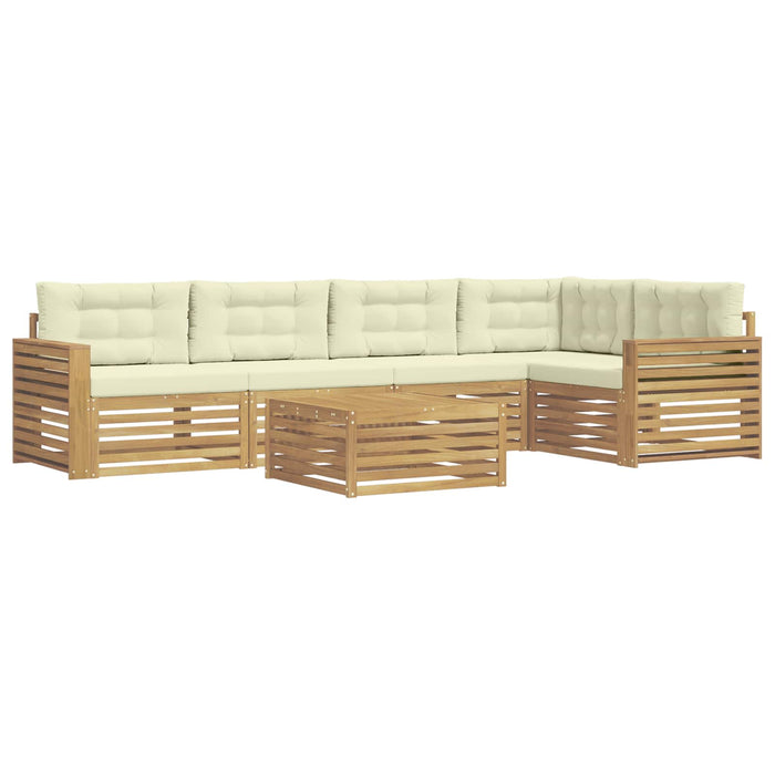 Set de canapele de exterior 6 pcs Alb și crem 79 x 79 x 37 cm - WALTI WALTI