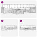 Set de canapele de exterior 6 pcs Alb și crem 79 x 79 x 37 cm - WALTI WALTI