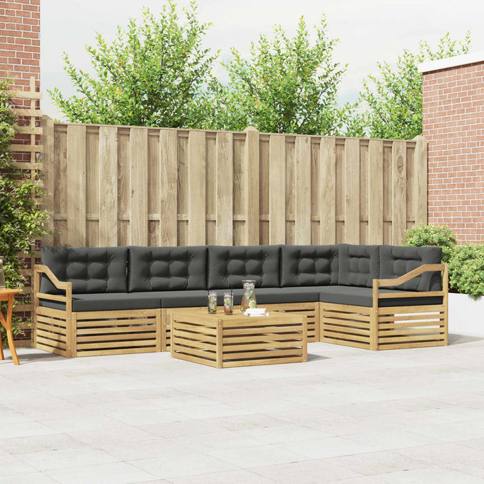 Set de canapele de exterior 6 pcs Alb și antracit Poliester WALTI