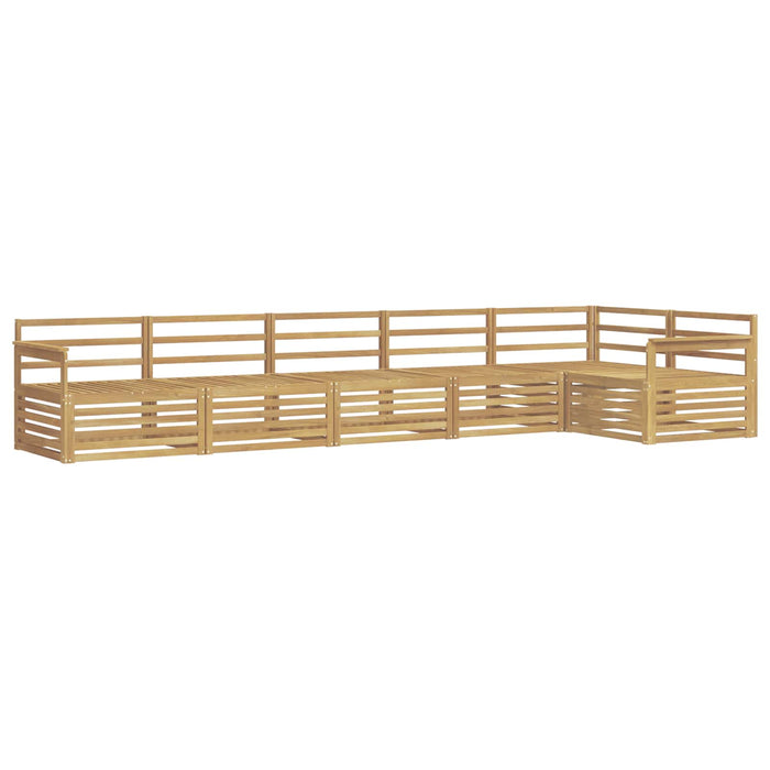 Set de canapele de exterior 6 buc. Alb Lemn Solid de Acacia WALTI