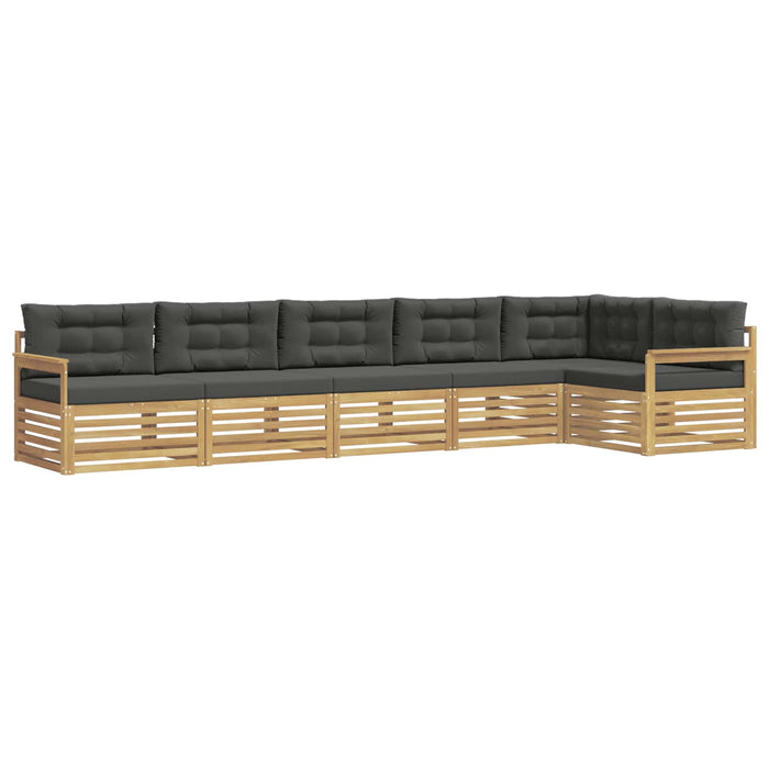 Set de canapele de exterior 6 pcs Alb și antracit Poliester WALTI