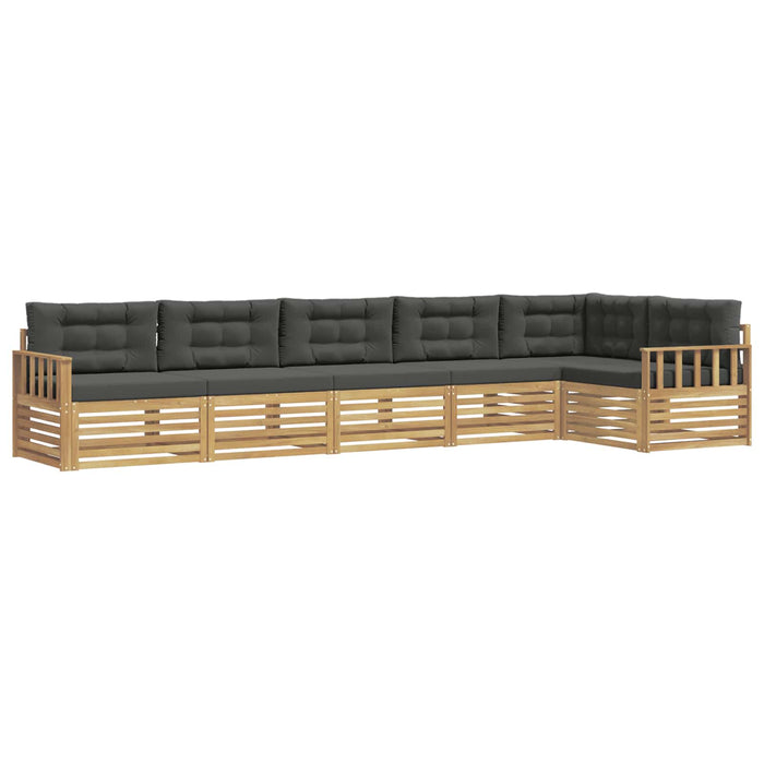 Set de canapele de exterior 6 pcs Alb și antracit Poliester WALTI