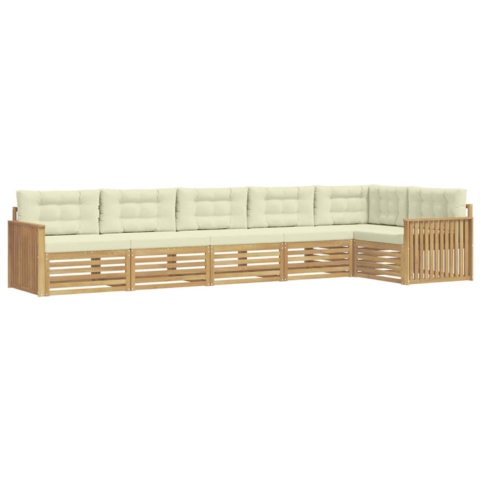 Set de canapele de exterior 6 pcs Alb și crem - WALTI WALTI