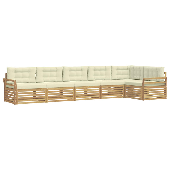 Set de canapele de exterior 6 pcs Alb și crem - WALTI WALTI