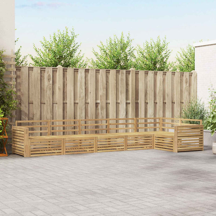 Set de canapele de exterior 6 pcs Alb 410 x 172,5 x 73 cm WALTI